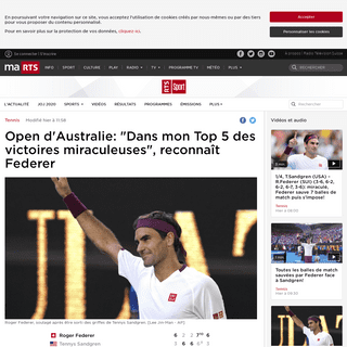 A complete backup of www.rts.ch/sport/tennis/11049859-open-daustralie-dans-mon-top-5-des-victoires-miraculeuses-reconnait-federe