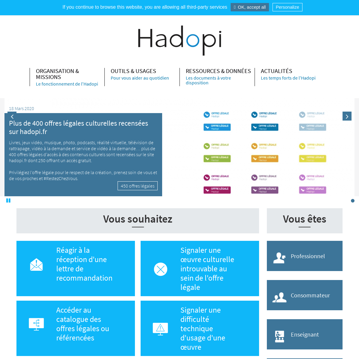 A complete backup of hadopi.fr