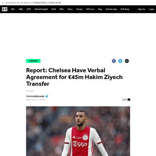 Report- Chelsea Have Verbal Agreement for â‚¬45m Hakim Ziyech Transfer - Bleacher Report - Latest News, Videos and Highlights