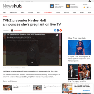 A complete backup of www.newshub.co.nz/home/entertainment/2020/01/tvnz-presenter-hayley-holt-announces-she-s-pregnant-on-live-tv