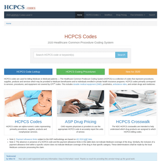 A complete backup of hcpcs.codes