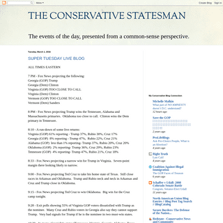 A complete backup of conservativestatesman.blogspot.com