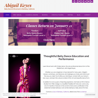 Abigail Keyes, Belly Dance Classes, Performance in Berkeley, CA
