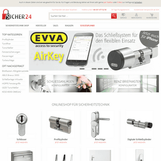 Sicher24- Ihr Online-Shop fÃ¼r Sicherheitstechnik - Jetzt reinklicken!