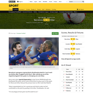 Barcelona 5-0 Eibar- Lionel Messi scores four in thumping win - BBC Sport