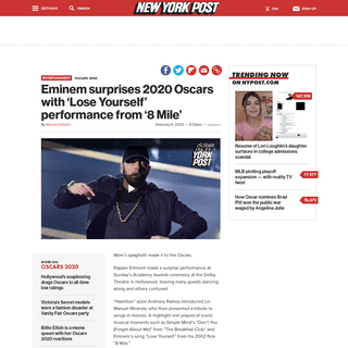 A complete backup of nypost.com/2020/02/09/eminem-surprises-2020-oscars-with-lose-yourself-performance-from-8-mile/