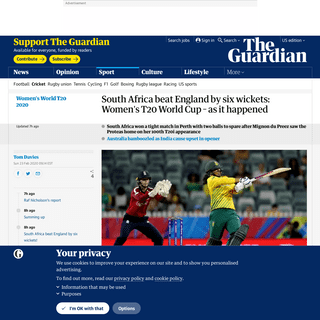 A complete backup of www.theguardian.com/sport/live/2020/feb/23/england-v-south-africa-womens-t20-world-cup-live