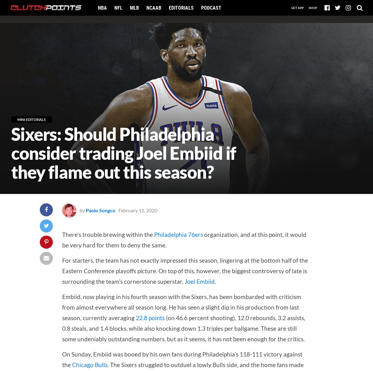 A complete backup of clutchpoints.com/sixers-should-philadelphia-consider-trading-joel-embiid-if-they-flame-out-this-season/