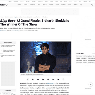 A complete backup of www.ndtv.com/entertainment/bigg-boss-13-grand-finale-sidharth-shukla-is-the-winner-of-the-show-2180809