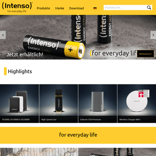 A complete backup of intenso.de