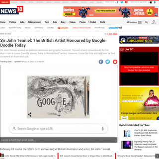 A complete backup of www.news18.com/news/india/sir-john-tenniel-the-british-artist-honoured-by-google-doodle-today-2518575.html