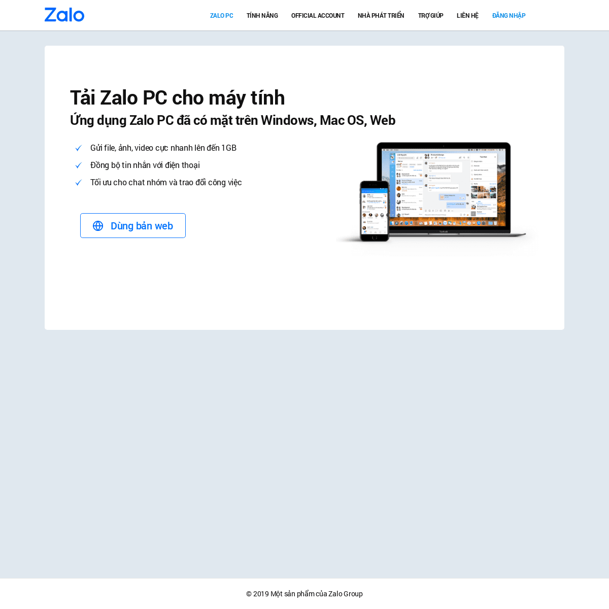 A complete backup of zaloapp.com