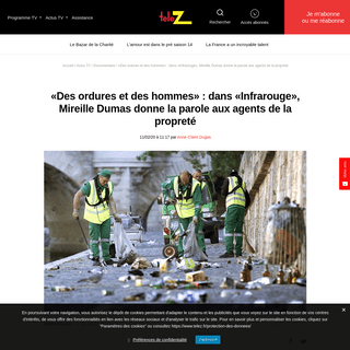 A complete backup of www.telez.fr/actus-tv/des-ordures-et-des-hommes-infrarouge-mireille-dumas/