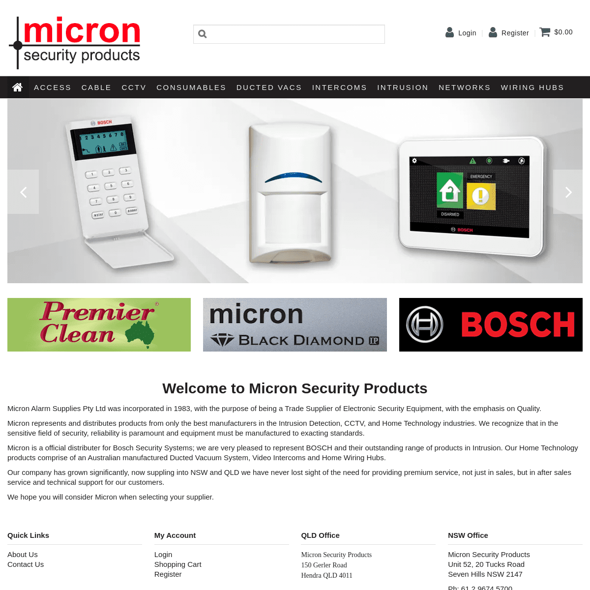 A complete backup of micronalarms.com.au