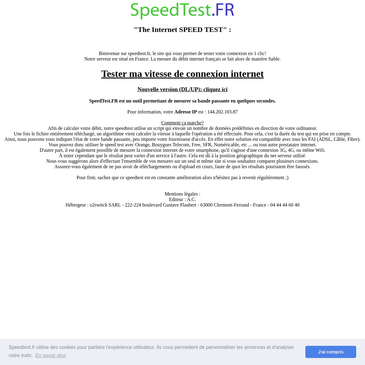 A complete backup of speedtest.fr