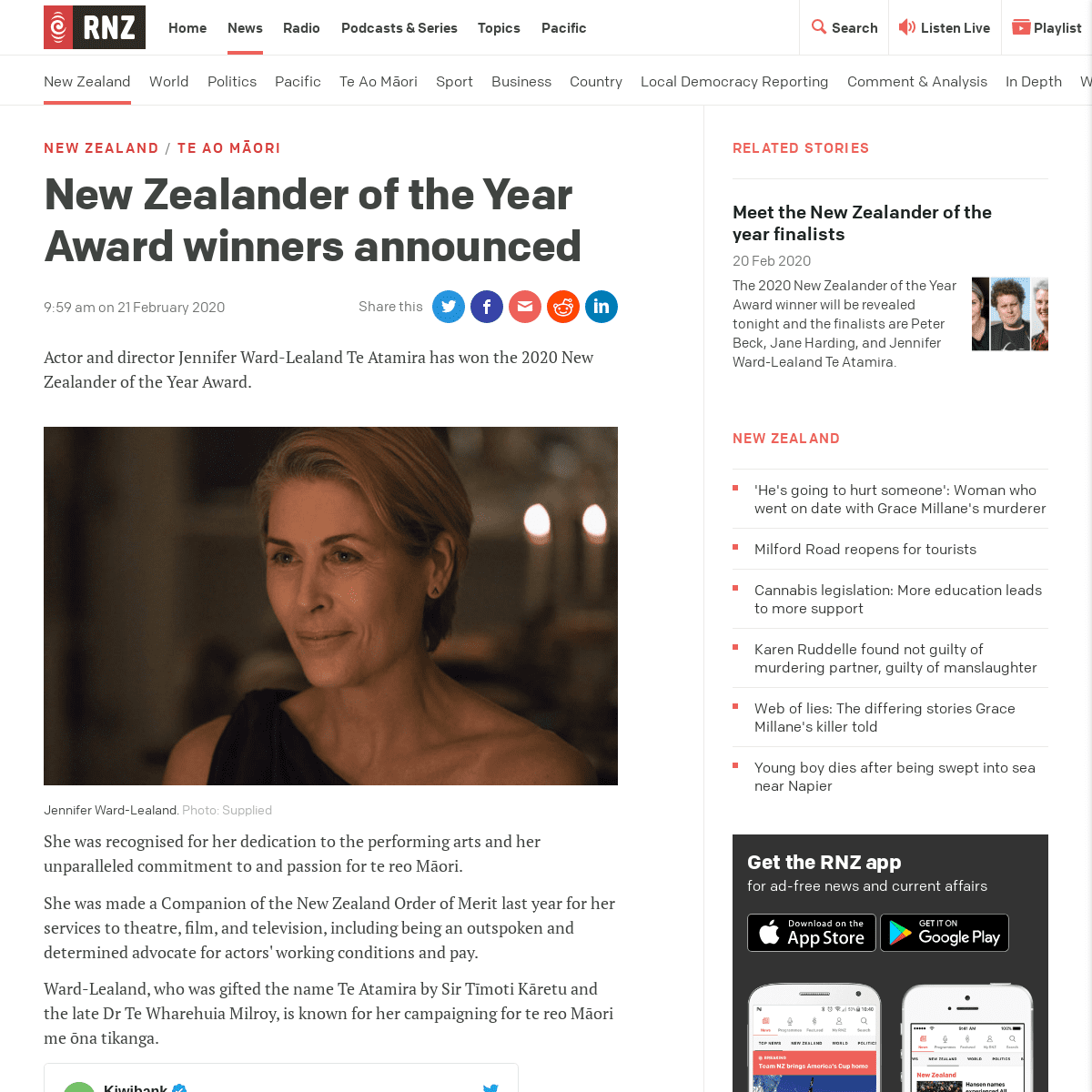 A complete backup of www.rnz.co.nz/news/national/409996/new-zealander-of-the-year-award-winners-announced