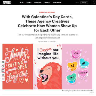 A complete backup of www.adweek.com/agencies/with-galentines-day-cards-these-agency-creatives-celebrate-how-women-show-up-for-ea