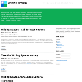 A complete backup of writingspaces.org