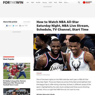 A complete backup of ftw.usatoday.com/2020/02/how-to-watch-nba-all-star-saturday-night-nba-live-stream-schedule-tv-channel-start