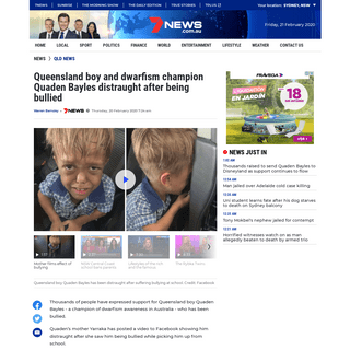A complete backup of 7news.com.au/news/qld/queensland-boy-and-dwarfism-champion-quaden-bayles-distraught-after-being-bullied-at-