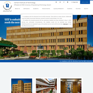 HEC Recognized Engineering University - Usman Institute of Technology