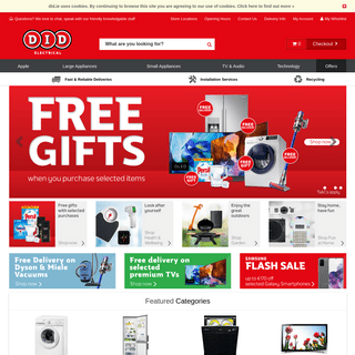 Washing Machines - Fridge Freezers - Cookers - Smart TVs & more - - D.I.D Electrical