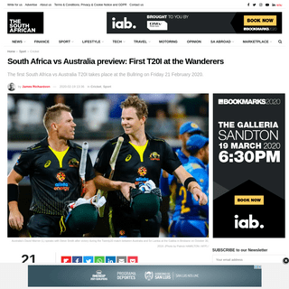 A complete backup of www.thesouthafrican.com/sport/cricket/south-africa-vs-australia-preview-first-t20i-at-the-wanderers/