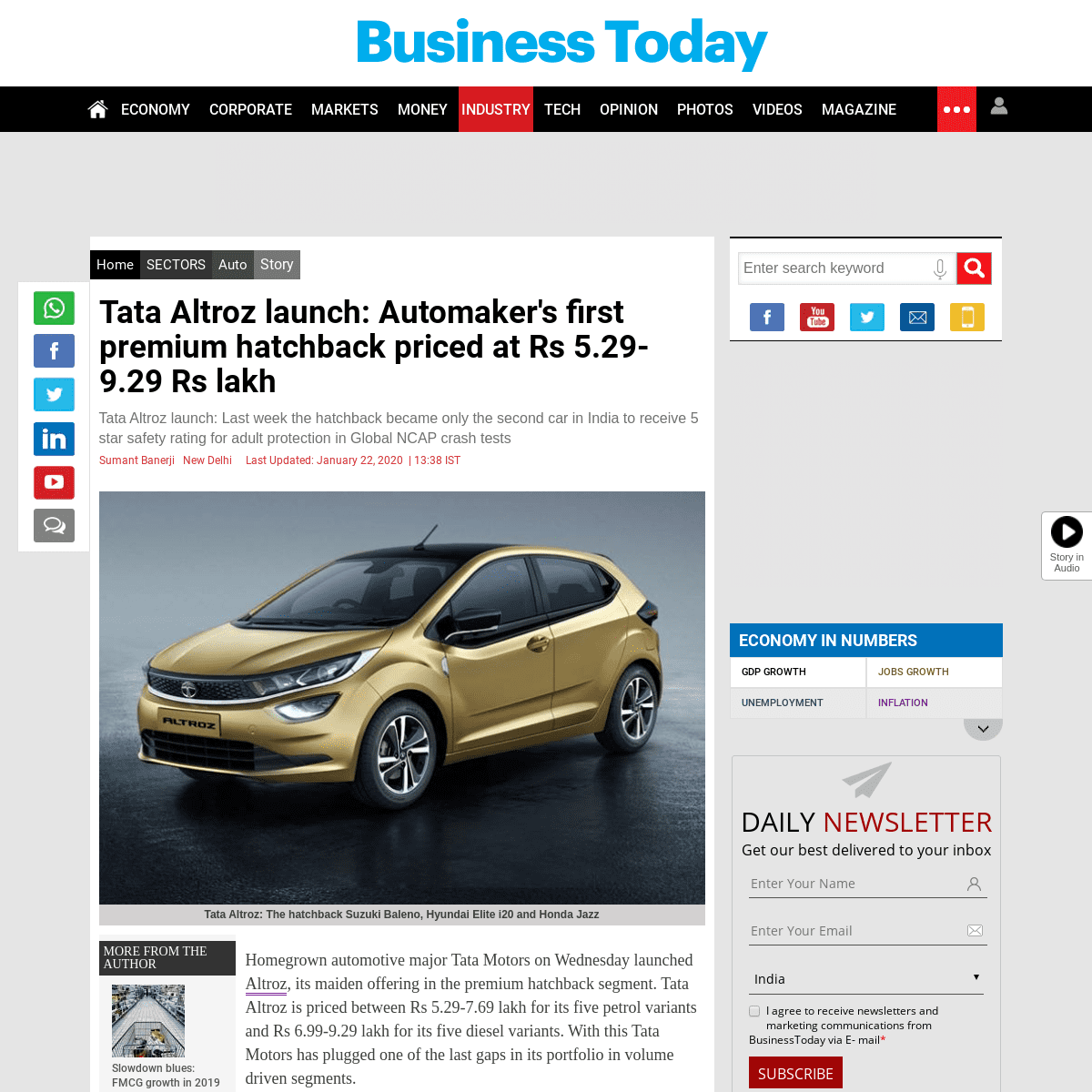 A complete backup of www.businesstoday.in/sectors/auto/tata-altroz-launch-automaker-first-premium-hatchback-priced-at-rs-5-29-9-