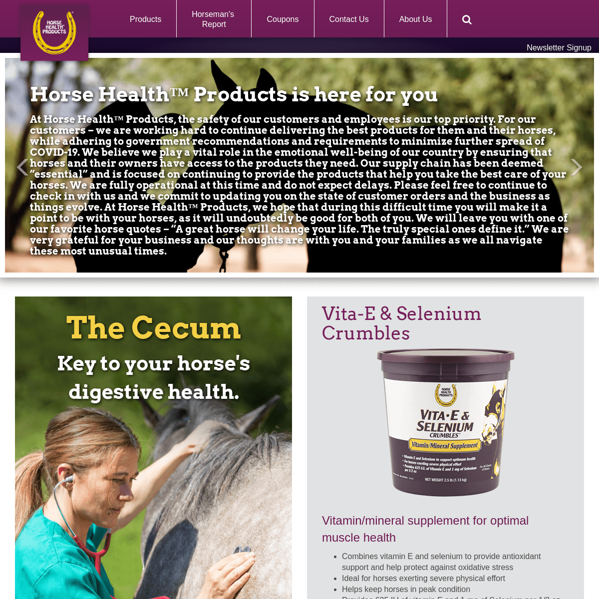 A complete backup of horsehealthproducts.com