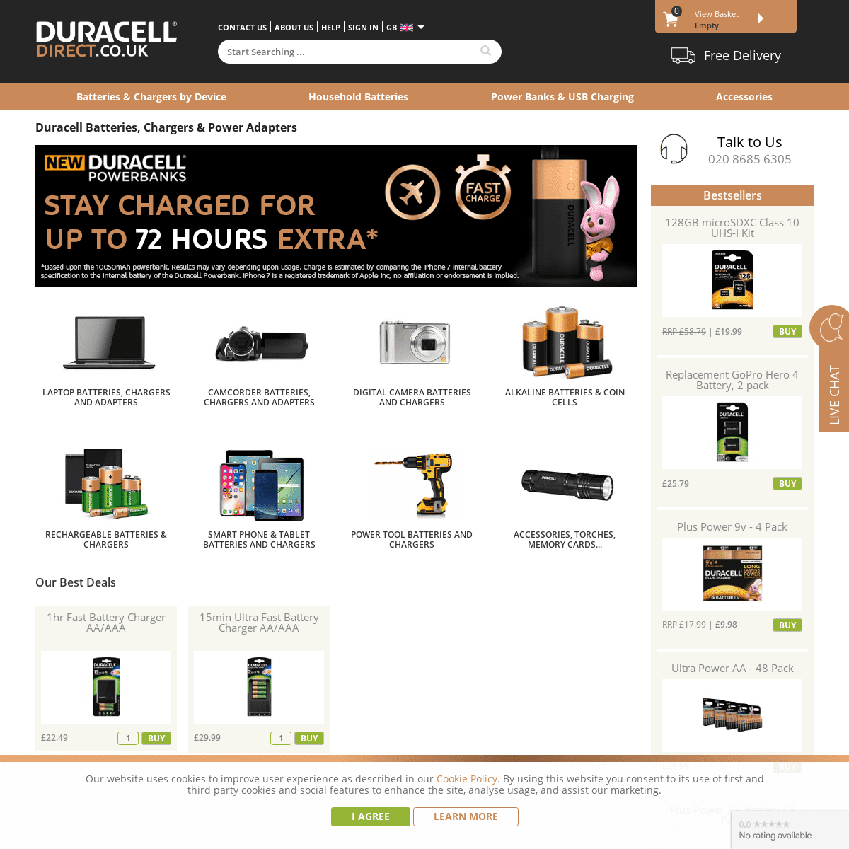 A complete backup of duracelldirect.co.uk