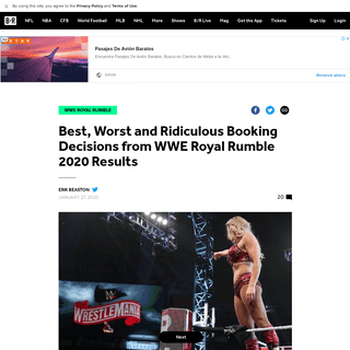 Best, Worst and Ridiculous Booking Decisions from WWE Royal Rumble 2020 Results - Bleacher Report - Latest News, Videos and High