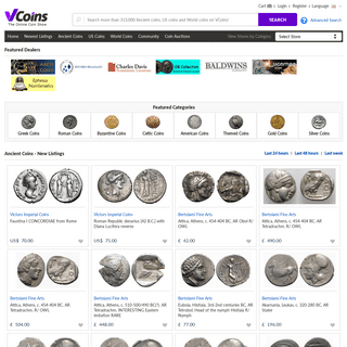 Online coin dealers. Ancient Coins, US Coins and World Coins - VCoins