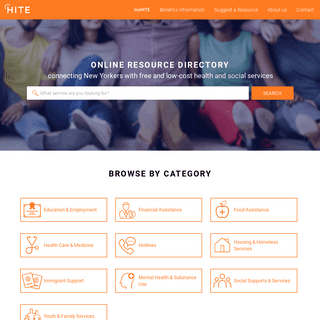 HITE - Health and Social Service Resources in New York City and Westchester