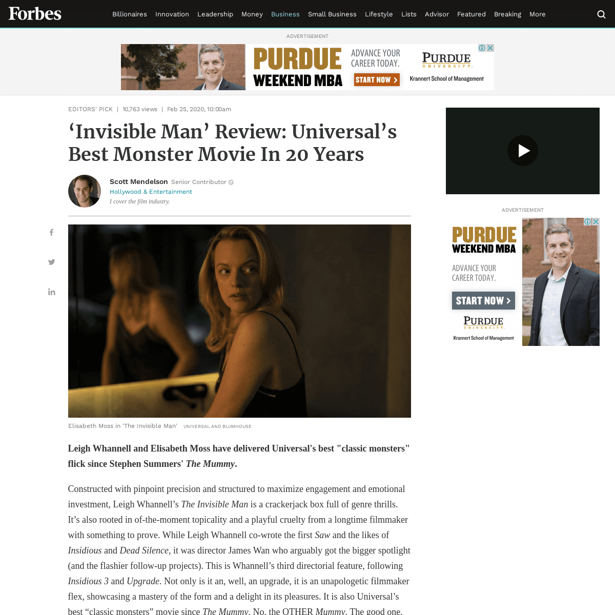 A complete backup of www.forbes.com/sites/scottmendelson/2020/02/25/invisible-man-review-best-universal-monster-movie-since-mumm