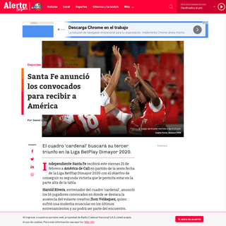 A complete backup of www.alertabogota.com/noticias/deportes/santa-fe-anuncio-los-convocados-para-recibir-america