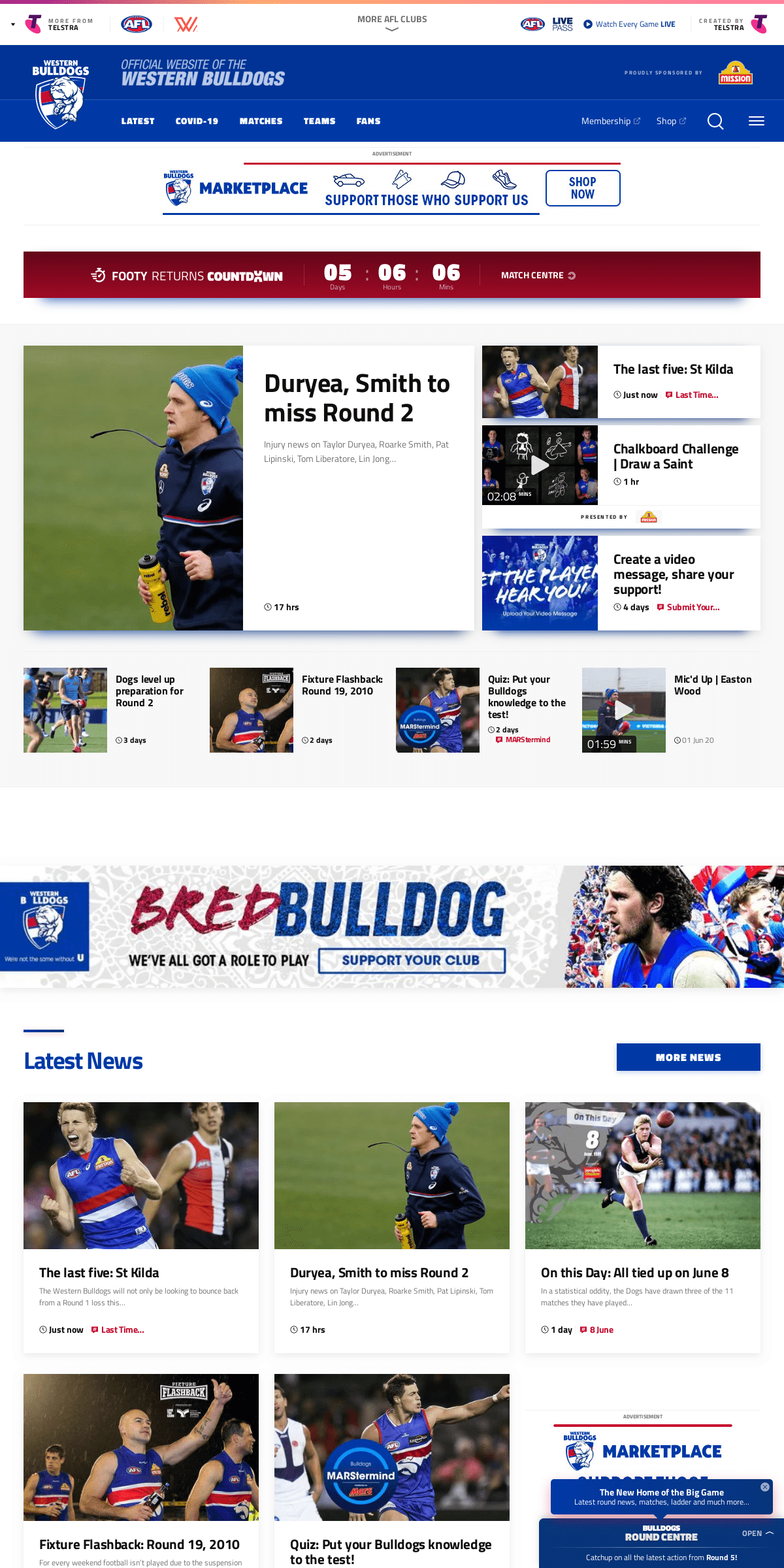 A complete backup of westernbulldogs.com.au