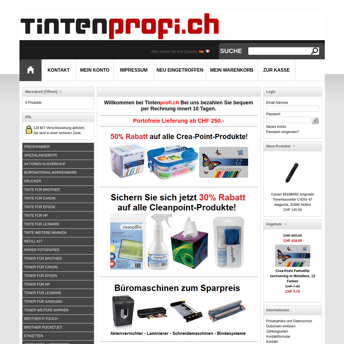 A complete backup of tintenprofi.ch