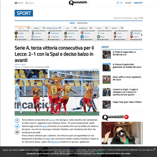 A complete backup of www.quotidianodipuglia.it/sport/news/serie_a_lecce_spal_campionato_calcio-5053266.html