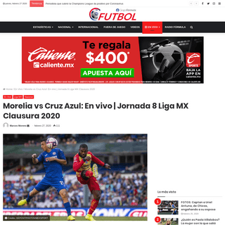 A complete backup of futbol.radioformula.com.mx/envivo/morelia-vs-cruz-azul-en-vivo-online-liga-mx-2020-transmision-partido-hoy/