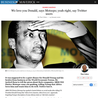 A complete backup of www.dailymaverick.co.za/article/2020-01-24-we-love-you-donald-says-motsepe-yeah-right-say-twitter-users/