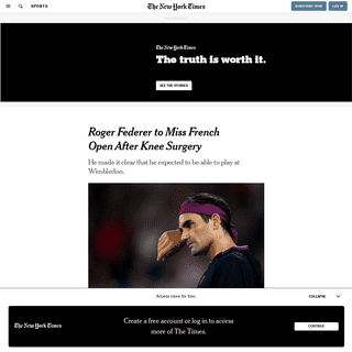 A complete backup of www.nytimes.com/2020/02/20/sports/roger-federer-surgery-french-open.html