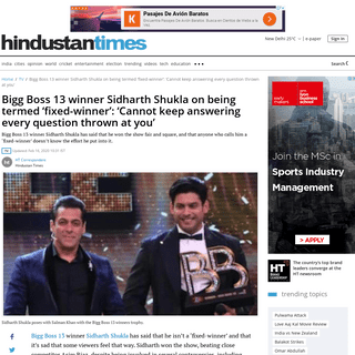 A complete backup of www.hindustantimes.com/tv/bigg-boss-13-winner-sidharth-shukla-on-being-termed-fixed-winner-it-is-really-sad