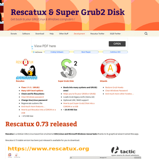 Rescue your Windows & GNU-Linux systems - Rescatux & Super Grub2 Disk