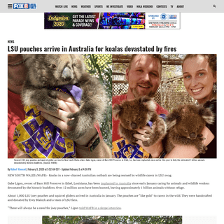 A complete backup of www.fox8live.com/2020/02/05/lsu-pouches-arrive-australia-koalas-devastated-by-fires/
