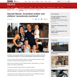 Hannah Baxter- Australian mother and children 'senselessly murdered' - BBC News