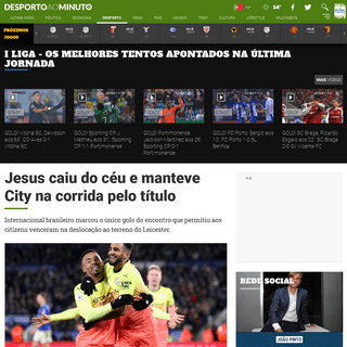 A complete backup of www.noticiasaominuto.com/desporto/1419453/jesus-caiu-do-ceu-e-manteve-city-na-corrida-pelo-titulo