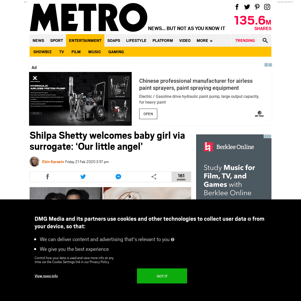 A complete backup of metro.co.uk/2020/02/21/shilpa-shetty-welcomes-baby-girl-via-surrogate-little-angel-12279976/