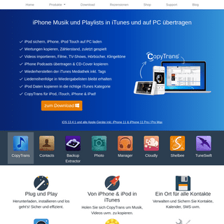 CopyTrans- iPhone, iPad, iPod ohne iTunes sichern und verwalten