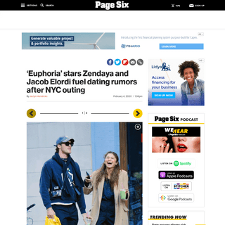 A complete backup of pagesix.com/2020/02/04/euphoria-stars-zendaya-and-jacob-elordi-fuel-dating-rumors-after-nyc-outing/