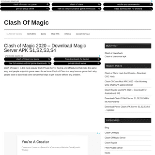 A complete backup of theclashofmagic.com